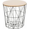 Tutumi Tutumi, drôtený konferenčný stolík Twins, veľkosť L, čierna-hnedá, KRZ-08601