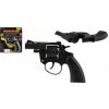 Teddies Revolver pistole na kapsle 8 ran plast 13cm na kartě 15x18x2cm