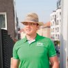 Pánsky klobúk z morskej trávy zdobený stuhou - 56