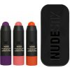 Nudestix Trendy Blush Kit Mini Nudies Matte Moodie Blu multifunkčné líčidlo na oči, pery a tvár 1,8 g + Mini Nudies Matte Picante multifunkčné líčidlo na oči, pery a tvár 1,8 g + Mini Nudies Matte Lux