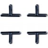 Majster Regál 4x Náhradné plastové pätky pre bezskrutkové kovové regály T profil,