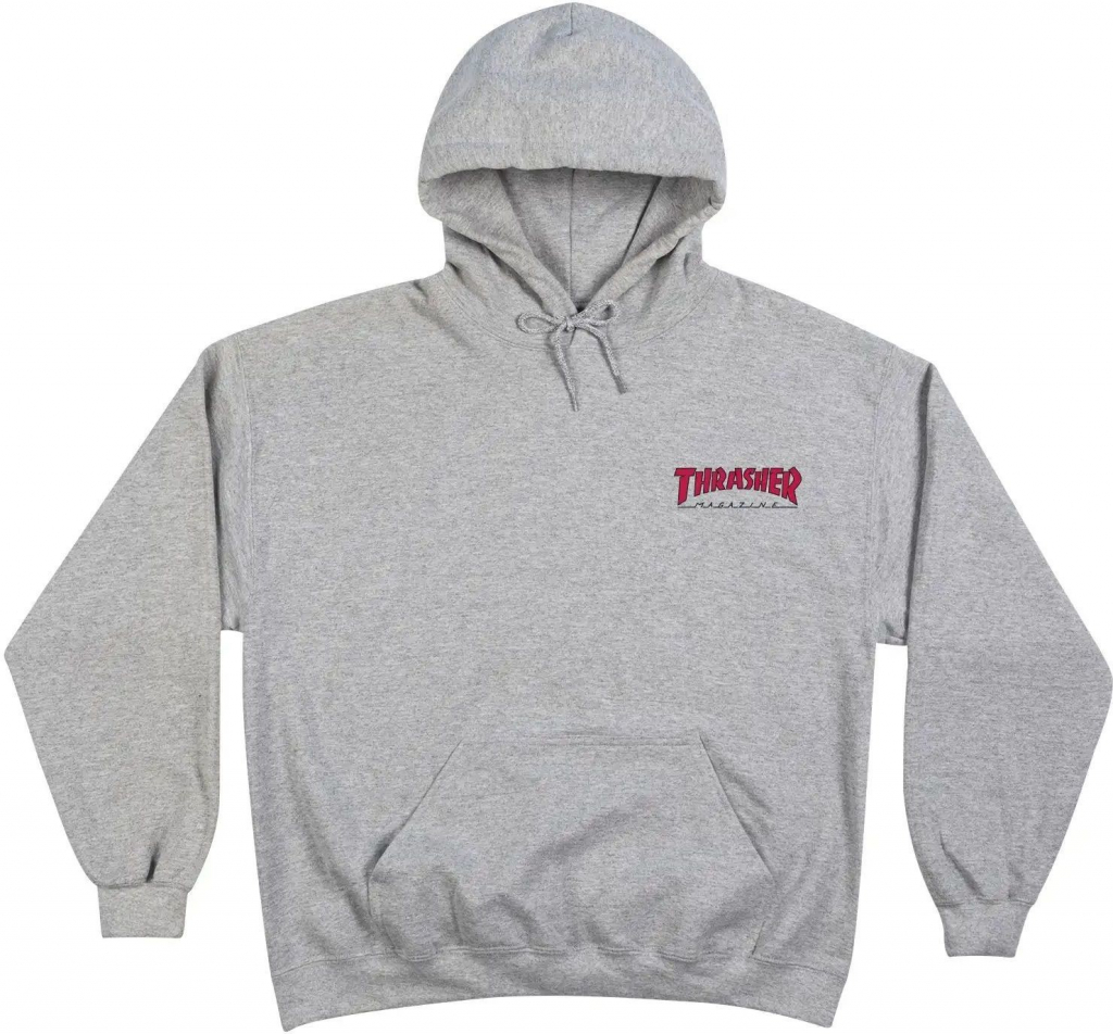 THRASHER LITTLE OUTLINE LOGO HOOD Gray