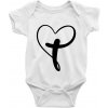 Jesus srdce Body dojčenské s krátkym rukávom biele