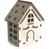 Malý Drevený LED Svetlo Domček