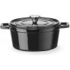 Hendi Liatinový smaltovaný kastról 3,7 L čierny 626870