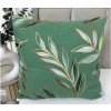 Obliečka na vankúš Greenery 40x40 cm – botanický vzor, 100 % bavlna