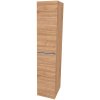 Mereo, Mereo Mailo, kúpeľňová skrinka vysoká 170 cm, chróm madlo, Multidecor, Light Select Walnut, MER-CN594LPLSW1