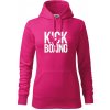 Nápis Kick Boxing - Mikina dámská Cape s kapucí - L ( Purpurová )