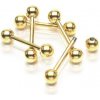 Steel Edge Piercing do jazyku zlatý SEGDPB Rozmery mm: 1,6*16*5