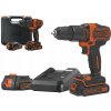 Akumulátorový skrutkovač Black+Decker 18 V BDCHD18K1B2