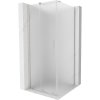 Mexen Velar posuvná sprchová kabína 110 x 110 cm, mráz, brúsený nikel - 871-110-110-31-97