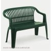 Záhradná plastová lavica DIVA zelená