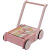 LITTLE DUTCH Vozíček s kockami Pink