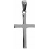 Zlatý prívesok z bieleho zlata krížik 2704LOTW (585/1000) 0.5 g