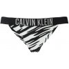 Calvin Klein dámske plavkové nohavičky INTENSE POWER-BRAZILIAN-PRINT čierna biela
