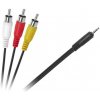 shumee Jack 3,5 kábel, štvorpólový, 3 x RCA, 3m