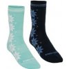 Dámske ponožky Kari Traa Vinst Wool Socks 2Pk Veľkosť ponožiek: 36-38 / Farba: tyrkysová/modrá