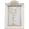 Clayre & Eef Biely antik fotorámik s ružami - 14*2*22 cm / 10*15 cm - Clayre & Eef