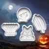 Halloween - Sada 4ks vykrajovačiek s pečiatkou