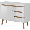 Komoda Nordi vo farbe biely lesk