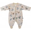 Baby Service Bavlnená kombinéza so zipsom Slony