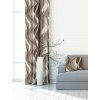 Záves dekoračný alebo látka, New York Vlny, hnedý, 150 cm 150 cm