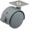 Strong Koliesko 40 mm otočné s brzdou / šedé