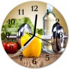 Sklenené hodiny okrúhle Paprika fi 30 cm
