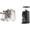 Rocket Espresso Appartamento, white, walnut + Eureka Atom W 65 Casa, black