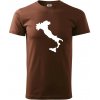 Taliansko obrys - Klasické pánske tričko vyššej gramáže - S ( Čokoládová )