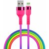 SETTY kábel USB - Lightning 1,2 m 2,1A KNA-L-1.22.113 rainbow - dúhová (GSM171575)