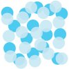 Papierové konfety kolieska svetlo modrej a modrej 22g