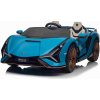 Beneo Elektrické autíčko Lamborghini Sian 4X4, modré, 12V, 2,4 GHz diaľkové ovládanie, USB / AUX Vstup, Bluetooth, Odpruženie, Vertikálne otváracie dvere, mäkké EVA kolesá, LED Svetlá, ORIGINAL licenc
