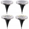 Solárne LED lampy 4 ks, 8 LED diód