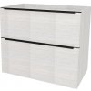 Mereo, Mereo Mailo, kúpeľňová skrinka 81 cm, čierne madlo, Multidecor, Pino Aurélio, MER-CN591SBPINO