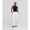 NOHAVICE KARL LAGERFELD CONTRAST PANEL TAILORED PANTS WHITE/BLACK