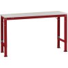 Manuflex AU8137.3003 Špeciálny pracovný stôl UNIVERSAL s plastovou doskou, ŠxHxV = 2000 x 1200 x 722-1022 mm, rubínovo červená; AU8137.3003