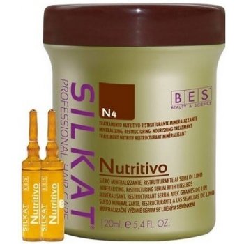 Bes Silkat Nutritivo Trettamento N4 - výživné sérum na poškozené vlasy 12 x 10 ml