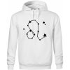 Súhvezdie - Leo - Lev - Oversized mikina pánska Moon - kratšia + širšia - M ( Biela )