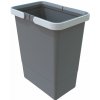 Odpadkový kôš Elletipi Plastový kôš s rukoväťami SMALL, 6 L, sivý, 28 x 15 x 22,5 cm (PTMSP28C97M)