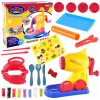 SÚPRAVA PLASTELÍNY S LISOVACÍM STROJČEKOM KREATÍVNA SADA FAREBNÉ PRÍSLUŠENSTVO FORMIČKY