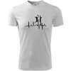 EKG volejbalistky - Pánske tričko Fantasy športové - XL ( Biela )