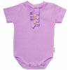Baby Nellys Dojčenské rebrované body s gombíkmi kr. rukáv Girl lila