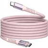 Verbatim USB kábel USB C samec - USB C samec, 60W, 1.2m, magnetický, ružový, box, 31853