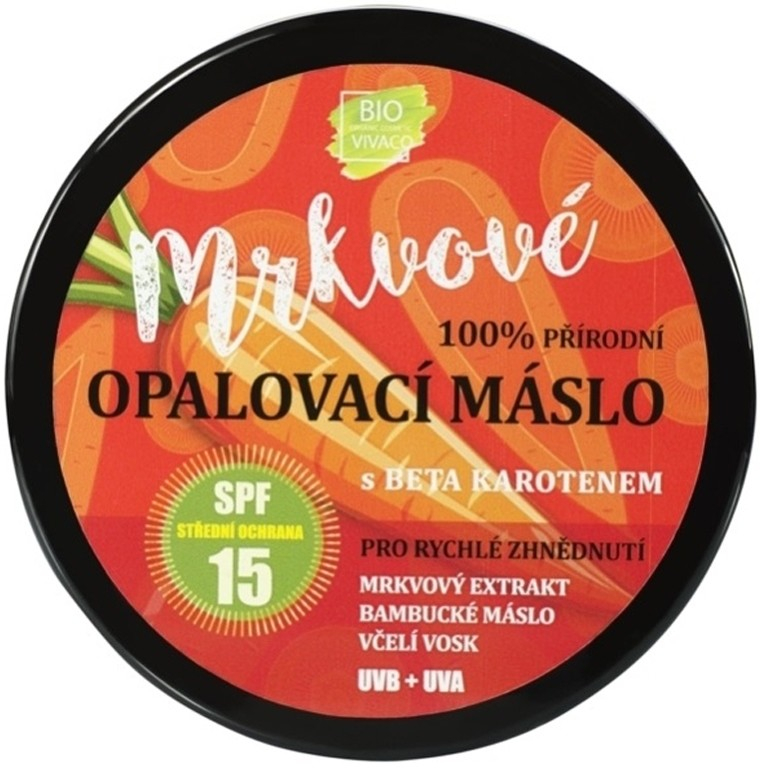 Vivaco Mrkvové opaľovacie maslo SPF15 s betakaroténom 150 ml