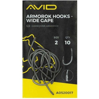 Avid Carp Armorok Hooks Wide Gape Barbless veľ.4 10ks