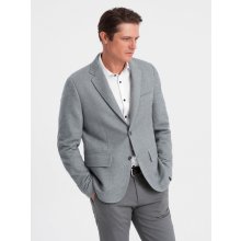 Ombre Clothing Pánsky blazer Gwyddaden svetlo šedá