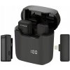 Bezdrôtový klopový mikrofón S11 pre Lightning 8-pin s nabíjacím puzdrom