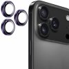 ENKAY tvrdené sklá s kovovým rámčekom na ochranu šošoviek zadného fotoaparátu pre iPhone 17 Pro / 17 Pro Max - tmavo fialová - možnosť vrátiť tovar ZADARMO do 30tich dní