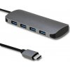 Qoltec Adaptér USB-C 3.1 /4 x USB-A 3.0 | DC